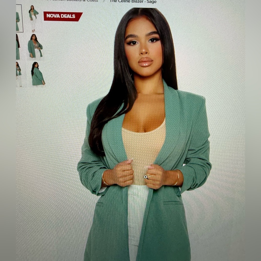 The Celine Blazer - Sage